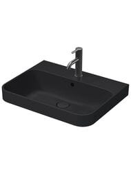 Раковина DURAVIT HAPPY D.2 PLUS 600х460 антигрязевое покрытие WG, антрацит матовый 23606013001