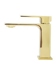 Смеситель на раковину BelBagno LUCE LUC-LVM-ORO однозахватный, с донным клапаном, золото