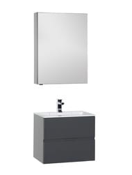 Зеркало-шкаф Aquanet Алвита 60 (600х850х170) 1 дверца, без подсветки, серый антрацит 183989