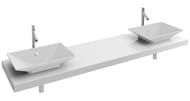 Столешница Jacob Delafon PARALLEL EB55-2000-N18 (2000х520х60) с 2 отверстиями под Reve Е4819, белый — миниатюра 1