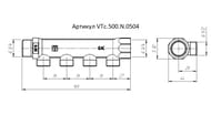 ��������� VALTEC 3/4" �� 4 ������ 1/2"� ������������� ��� ������, ������ VTc.500.N.0504