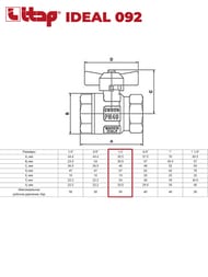 ���� ������� ITAP IDEAL 092 1/2" �� 50 PN �������, ��������������