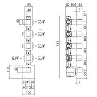 ��������� ��������� Bossini Cube ��� ����, ������� �����, �������� �������, ���� Z032208.030