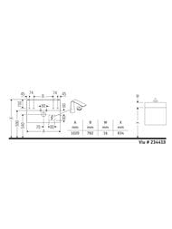 ����� ��� �������� Duravit L-Cube 1020�481�550 ���������, 2 �����, ����� ��������� ��� LC630808585