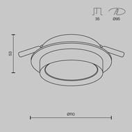 ������������ ���������� Maytoni Hoop (���) DL086-GX53-RD-W, 12��, IP20, �����