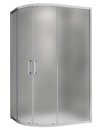 Душевой уголок ABBER Schwarzer Diamant AG01180M (1000х800х1950) асимметр., стекло 6мм матовое/хром