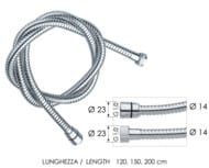 Шланг для душа 200 см Remer 333CN200, хром