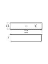 Встраиваемая сушка Omoikiri DRY-03 PRO CN (860х180х150) керамическая, цвет canyon 4999041