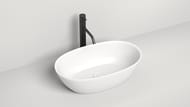 Раковина SALINI Sofia S-Stone (560х335х150) накладная, матовая, белая 1101206SM