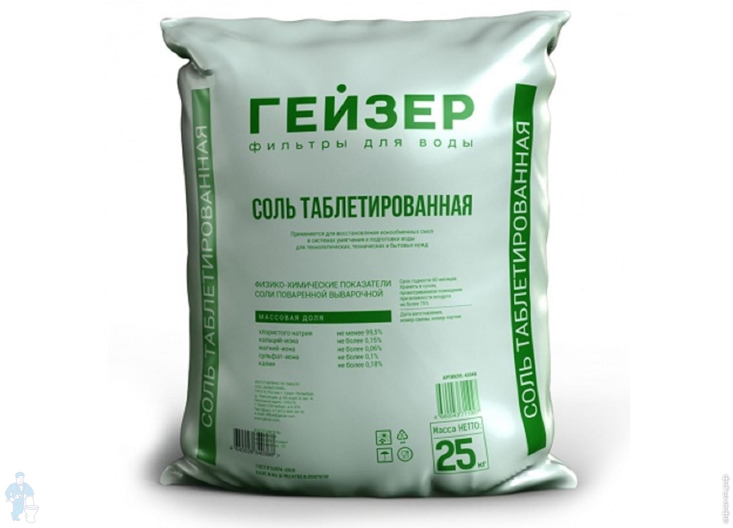 Соль таблетированная 25 кг Ozon