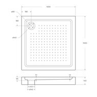 ������ �� ������ BELBAGNO TRAY-BB-A-100-15-W (1000�1000�150) ����������, �����
