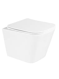 Унитаз подвесной BelBagno DUE 350x480x363 безободковый, сиденье soft close, белый BB3103CHR/SC — миниатюра 1