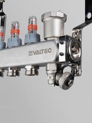 Коллекторная группа VALTEC  3 выхода, 1"х3/4" с расходомерами, нержавеющая сталь VTc.579.EMNX.0603 — миниатюра 10