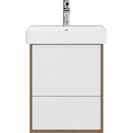 Тумба под раковину KERAMA MARAZZI PRO подвесная с ящиками 450х394х550, корич./бел., PRO.50.2\OLM