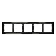 Рамка на 5 постов Voltum S70 VLS110508 стекло, черный