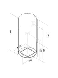 ������� JETAIR Pipe Island WH/A/43 (430�430) 1200 �3/�, 256 ��, ����� PRF0099305A