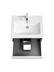 Тумба под раковину AQUATON Сохо 60 1A258001AJ010 588x455x482 подвесная, 2 ящика, белый глянец
