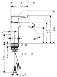 ��������� ��� ����������� Hansgrohe Metris 31080000 ��������., ������ ����� 100��, ���.������, ����