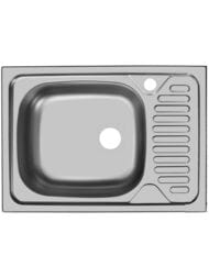 Мойка врезная Ukinox Classic 560х435 матовая нерж. сталь 0,5мм, слив 1 1/2, CLM 560.435 ---5K 2L — миниатюра 1
