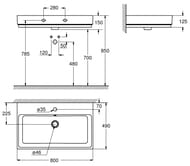 ���������� Grohe Cube Ceramic 3946900H ��������� (800�125�490)