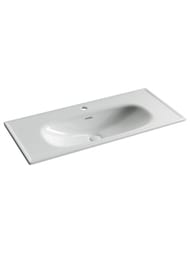 Раковина накладная Ceramicanova Sabo 1000х460х180 1 отв. под смеситель, белый CN13003