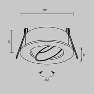 ������������ ���������� Maytoni Wink (����) DL061-GU10-W, 10��, IP65, �����