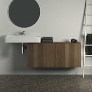 Тумба под раковину Ideal Standard CONCA 1200x373x550 2 ящика, темный орех, со столешницей T4320Y5