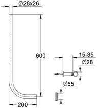 ������� ������ Grohe 37107000 ��� �������� ���������� 600*200 ��,