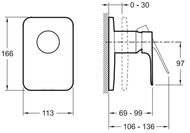 ��������� Jacob Delafon ALEO+ E98706-CP+98699D-NF ��� ����, ������������ (�������, ���������� �����)