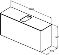 ����� ��� �������� Ideal Standard CONCA 1200x373x550 2 �����, ��������, ���������� � ������� T3937Y2