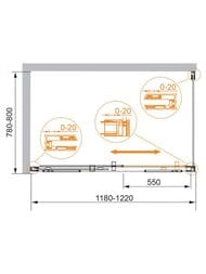 ������� ������ CEZARES PREMIER-SOFT (1180-1220x780-800x2000) W-AH-1-120/80-C-Cr-IV ������ ��/����