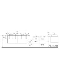 Тумба под раковину Duravit XSquare 1400х400х548 подвесная, 4 ящ., фланелево-серый шелк. мат. XS4915M9090