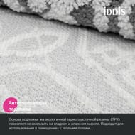 Коврик для ванной комнаты IDDIS Decor микрофибра, 50 х 80 см, серый   DT01P58i12 — миниатюра 4