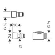 Hansgrohe ��������������� ���������� 28346000 ��� ����� ������� ����
