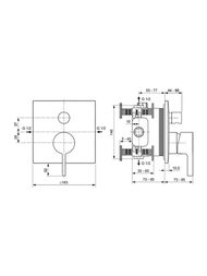 Ideal Standard JOY NEO Смеситель для душа A7622A5 встраиваемый, однозахватный