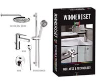 Набор смесителей для ванной комнаты Remer Winner W0910315RMOI, хром