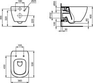 ������ ��������� Ideal Standard TESI AQUABLADE 365�535�400 �������� ����, ����� ������� T0079V1