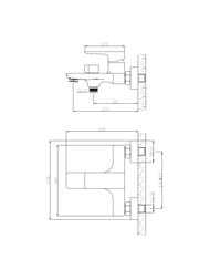 Смеситель для ванны/душа ESKO Berlin BR 54 (BR54) настен, однозахват, короткий излив, хром