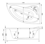 ������! ����� ��������� Aquanet ATLANTA 150�90 �������������, ������, ����: ����� 203903
