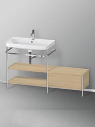 Консоль с раковиной Duravit Happy D.2 Plus 1400х850х490 2 полки, ящик справа, дуб сред. HP4852O7171 — изображение 2