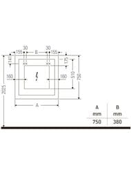 ������� Duravit White Tulip WT7051 750�750�50 LED ���������, ������, ��������� ����. ������ �����