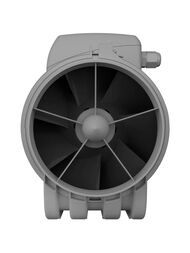 Вентилятор ERA PRO TYPHOON D125 канальный 355 м3/ч, 39 дБ, осевой, 2 скор., серый, TYPHOON 125 2SP