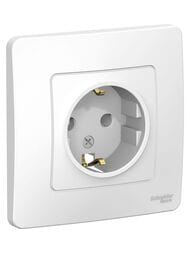Розетка Systeme Electric BLANCA скрыт.устан. с заземл. без шторок, 16А, 250В, белый BLNRS001011
