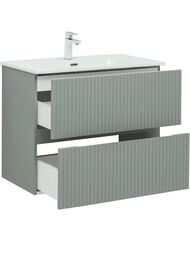Тумба для раковины Aquanet Джейн 80 (800х455х637) подвесная, 2 ящика, цвет: мисти грин 335434