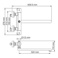 Смеситель для ванны/душа WasserKRAFT Berkel 4822L Thermo термостатический, с длинным изливом