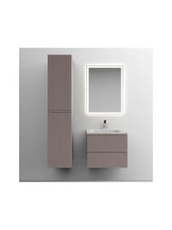 Шкаф-пенал SANCOS Snob T (350х350х1650) подвесной, две дверцы, Doha Soft PSNT35SM