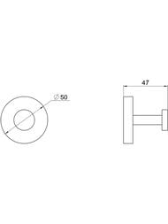 Крючок для ванной Aquatek Бетта AQ4601BGM одинарный, цвет: сталь оружейная — изображение 4
