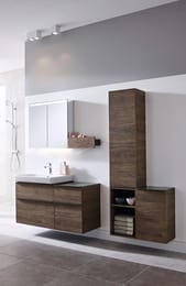 Шкафчик боковой Geberit Smyle Square (360х326х600) правый, пекан 500.359.JR.1