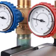 Насосная группа STOUT с термостат. смесит.клапаном 3/4" Grundfos UPSO 15-65 130, SDG-0002-002002