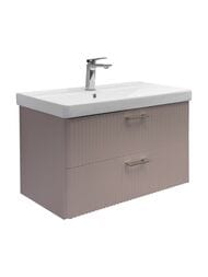 Тумба COMFORTY Ангара-90П (910х590х475) подвесная, с раковиной, дуб латте 00-00021036